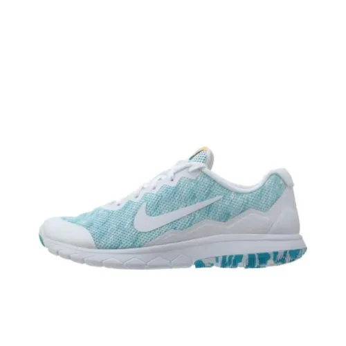 Nike Flex Experience Rn 4 Prem Gamma Blue White-Lsr Orange-White Women's