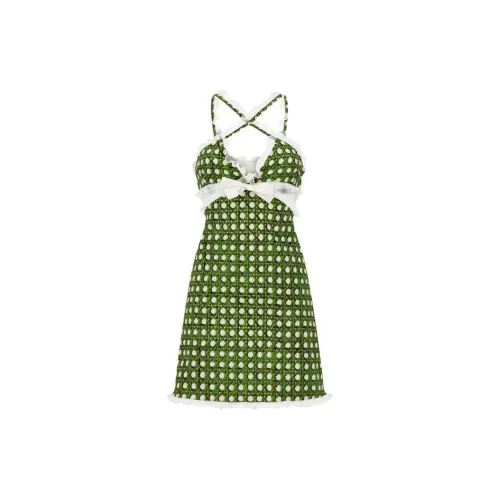 Giambattista Vall Slip Dresses Women's Feather Green