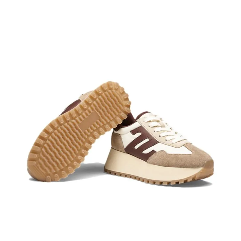 ZSAZSAZSU Low Top Chunky Sneakers Women's Coffee-3