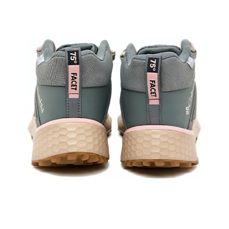 Columbia Wear Resistant Mid Top Outdoor Shoes Women's Gray Green-3