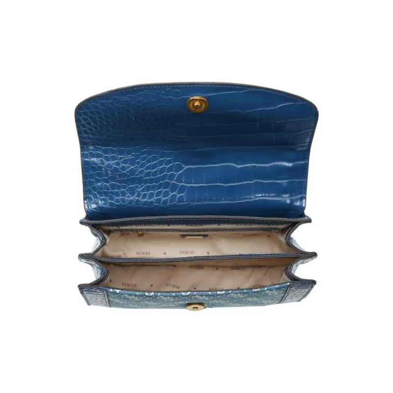 GUESS Artificial Leather Shoulder Bag Women's Blue-3