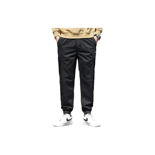 Tonlion Casual Pants Men Black