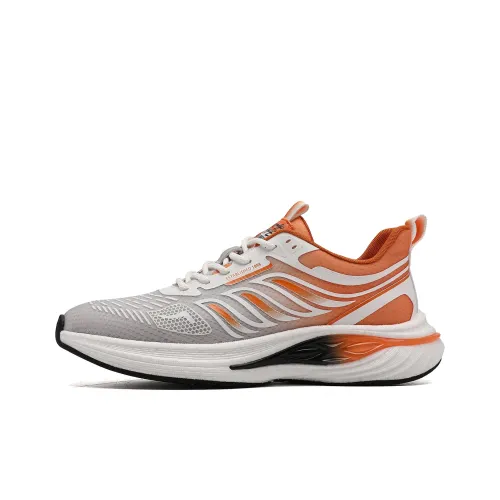 TRUMPPIPE Casual Shoes Men Low-Top Gray Orange