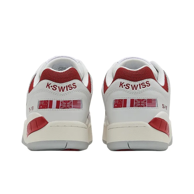 KSWISS Low Top Tennis Shoes Women's White Red-3