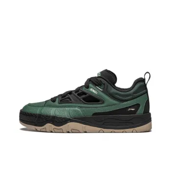 LiNing CF Tracing Collection Laud 3 SS Slip Resistant Cushioning Low Top Skateboard Shoes Men's Black Green