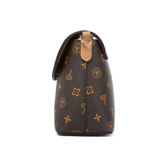 TUCANO PVC Shoulder Bag, Crossbody Bag Women's Coffee-2