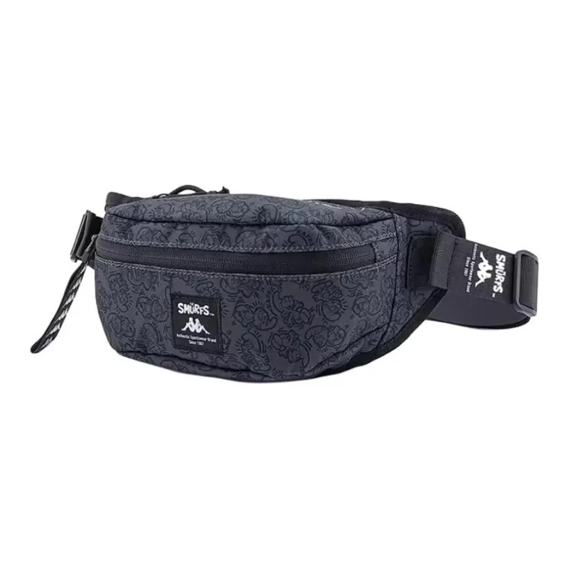 Kappa Blue Elf Collaboration Polyester Shoulder Bags Sling Bag Fanny Pack Regular Unisex Steel Grey All Over Print-1