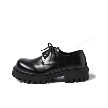 GZZ Dress Shoes Men Low-Top Black
