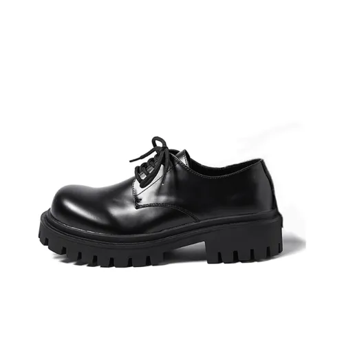 GZZ Dress Shoes Men Low-Top Black