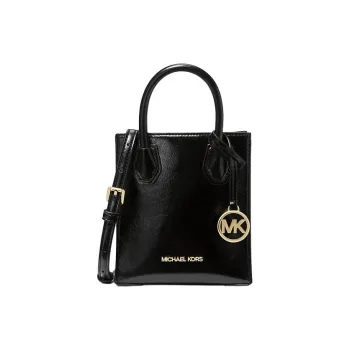 MICHAEL KORS Mercer Patent Leather Portable Crossbody Bag Shoulder Bag Women's Black