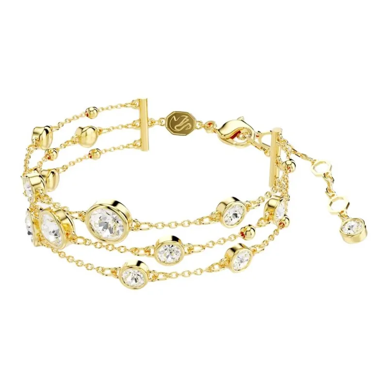 Swarovski Gold-Plated Metal Faux Crystal Bracelets Women's Gold-1