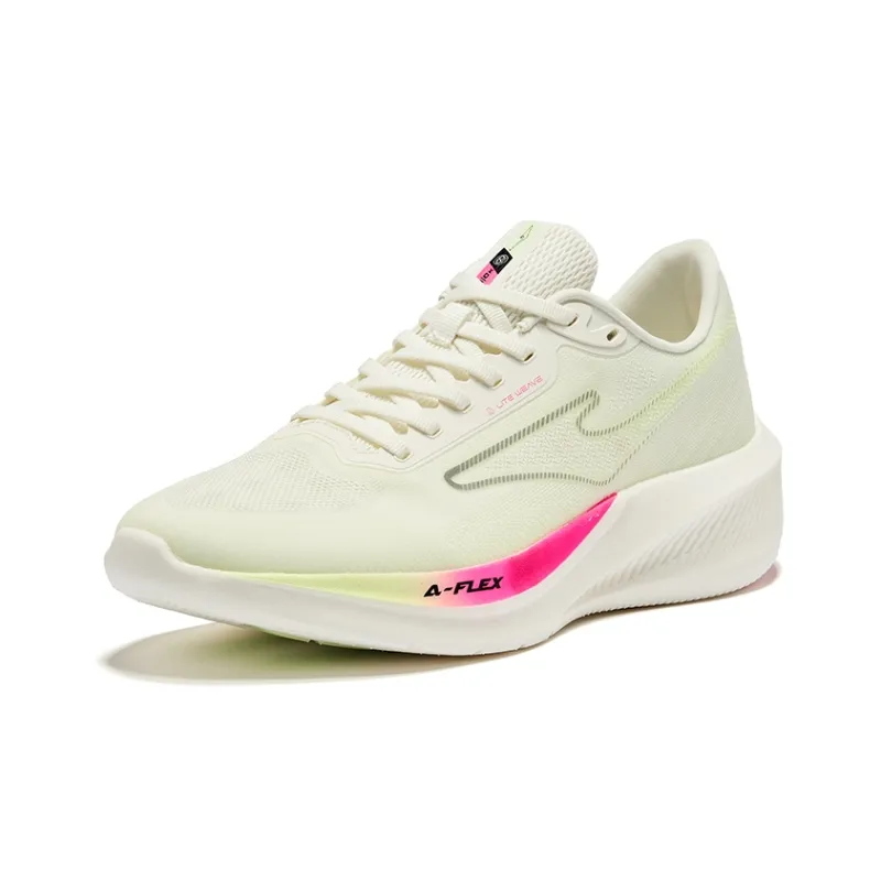Erke Cushioning Rebound Low Top Running Shoes Men's Microcrystal White Fresh Green-2