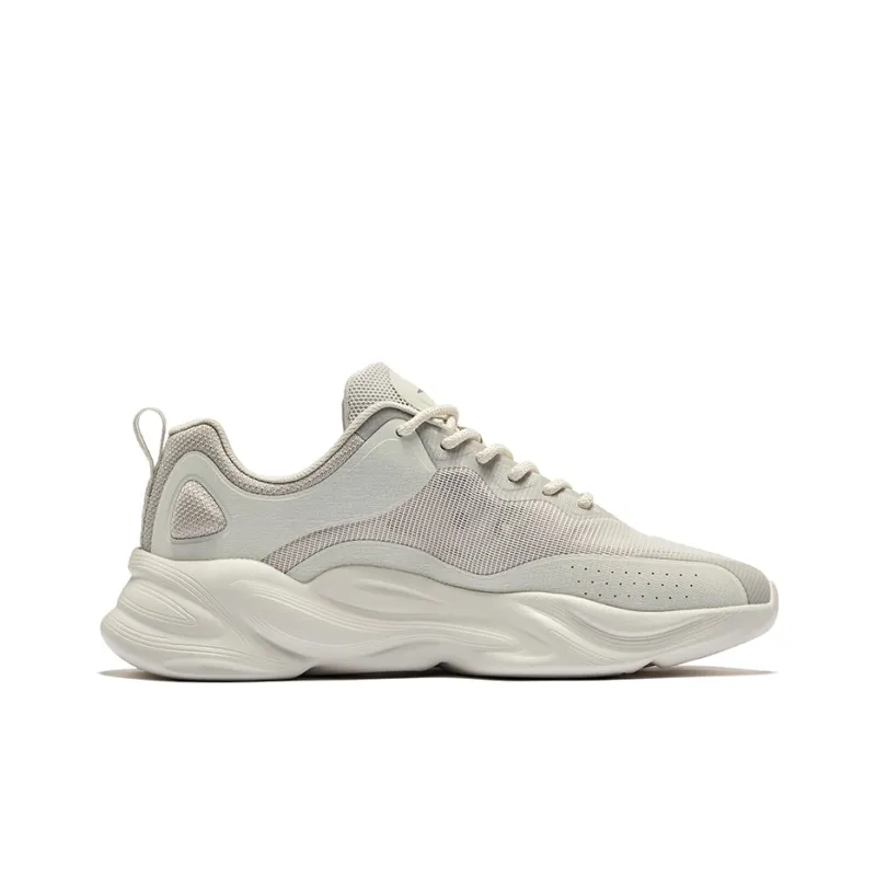 Erke Chongshun Durable Breathable Low-Top Casual Shoes Men's Pale Gray With Floating Stone Gray-1