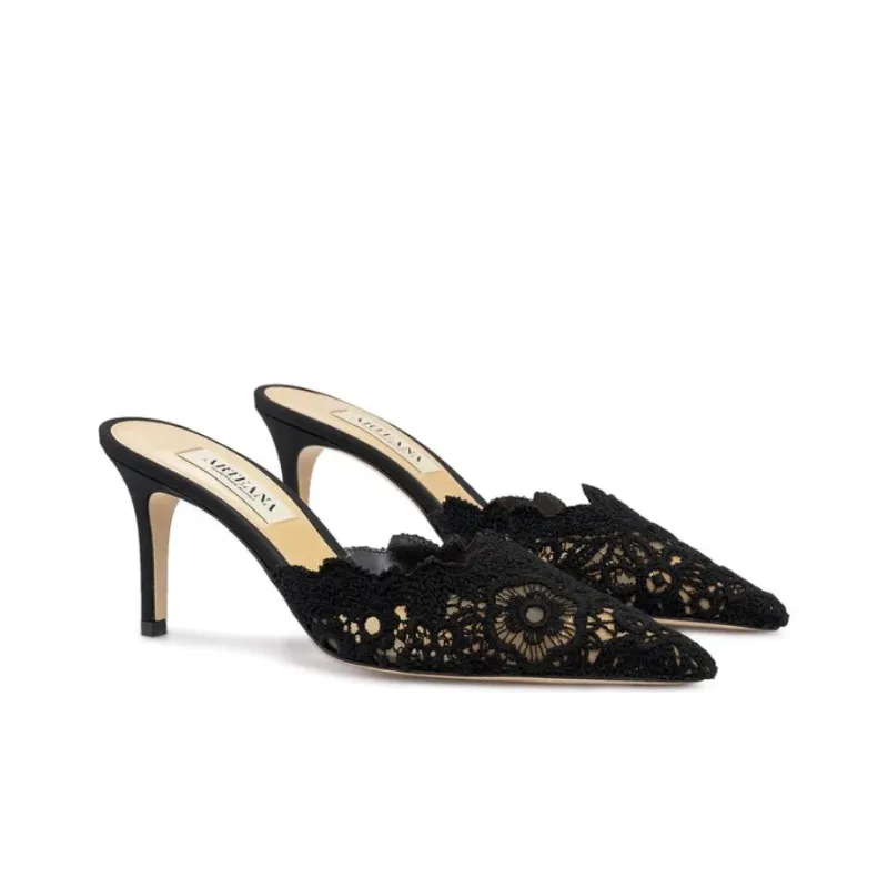 ARTEANA Lace 85mm Pointed-toe Pumps-1