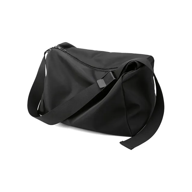 GKY Nylon Shoulder Bag Medium Size Unisex Black/Blue/Green-3
