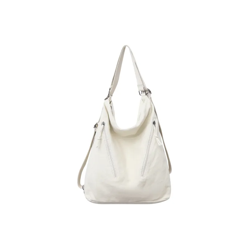 FAMAN Canvas Canvas Bag Commute Shoulder Bag Regular Unisex Black/White/Green/Brown-0