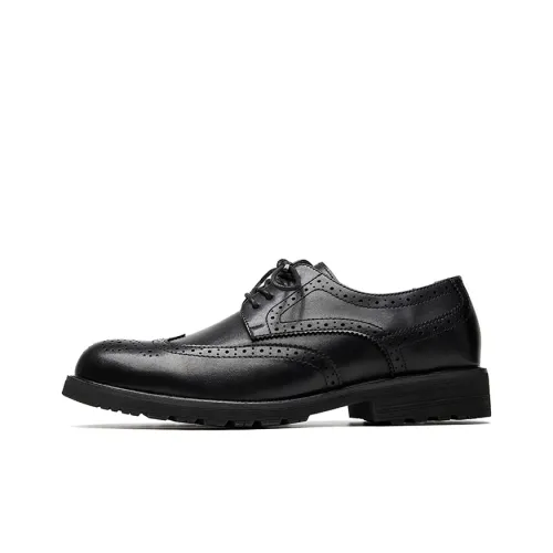 GZZ Dress Shoes Men Low-Top Black