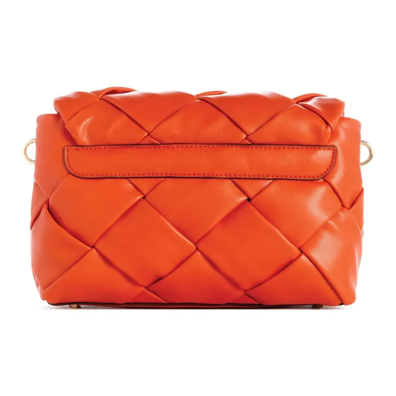 GUESS Artificial Leather Portable Crossbody Bag, Shoulder Bag Women's Orange-2