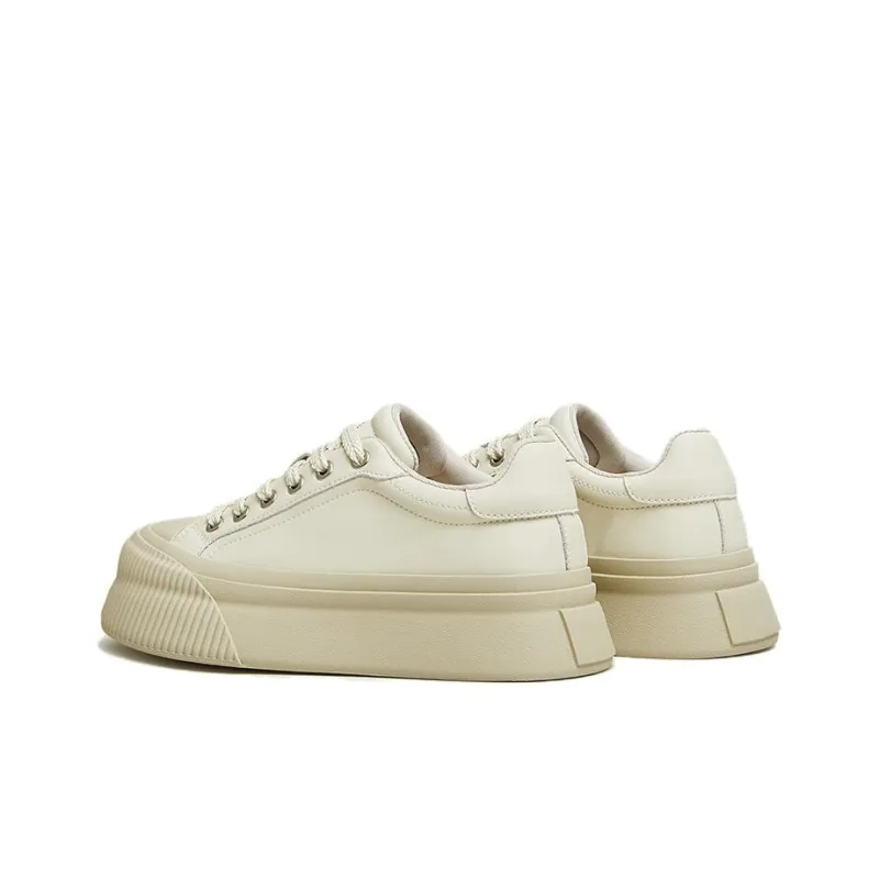 TATA Skateboard Shoes Women's Low Top Solid Color-2