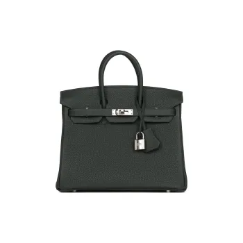 HERMES Birkin Togo Calfskin Birkin Bag Handbag Unisex 67 Vert Fonce Dark Green