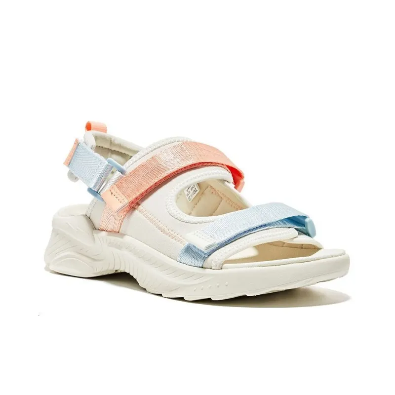Erke Beach Sandals Women's Ivory White/Illusion Blue-3