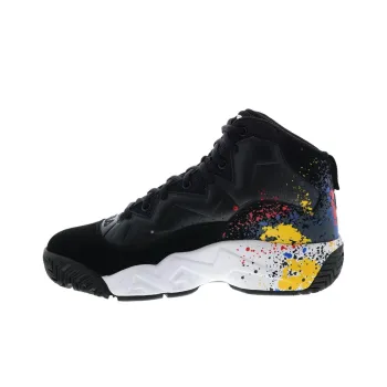 FILA Cushioned Anti-Slip And Wear-Resistant Lightweight Mid-Top Casual Shoes Men's Black