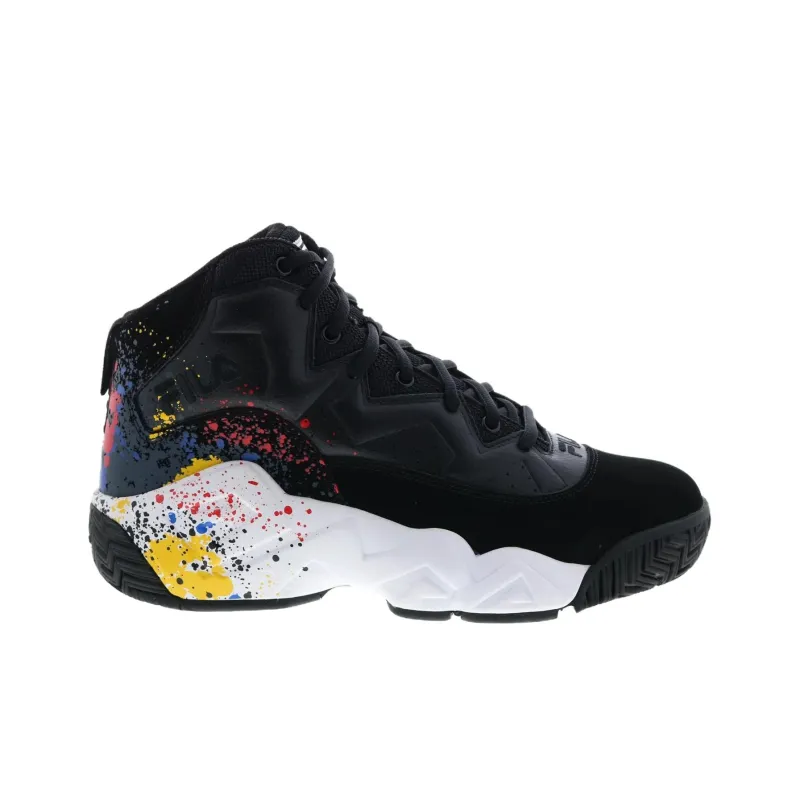 FILA Cushioned Anti-Slip And Wear-Resistant Lightweight Mid-Top Casual Shoes Men's Black-1