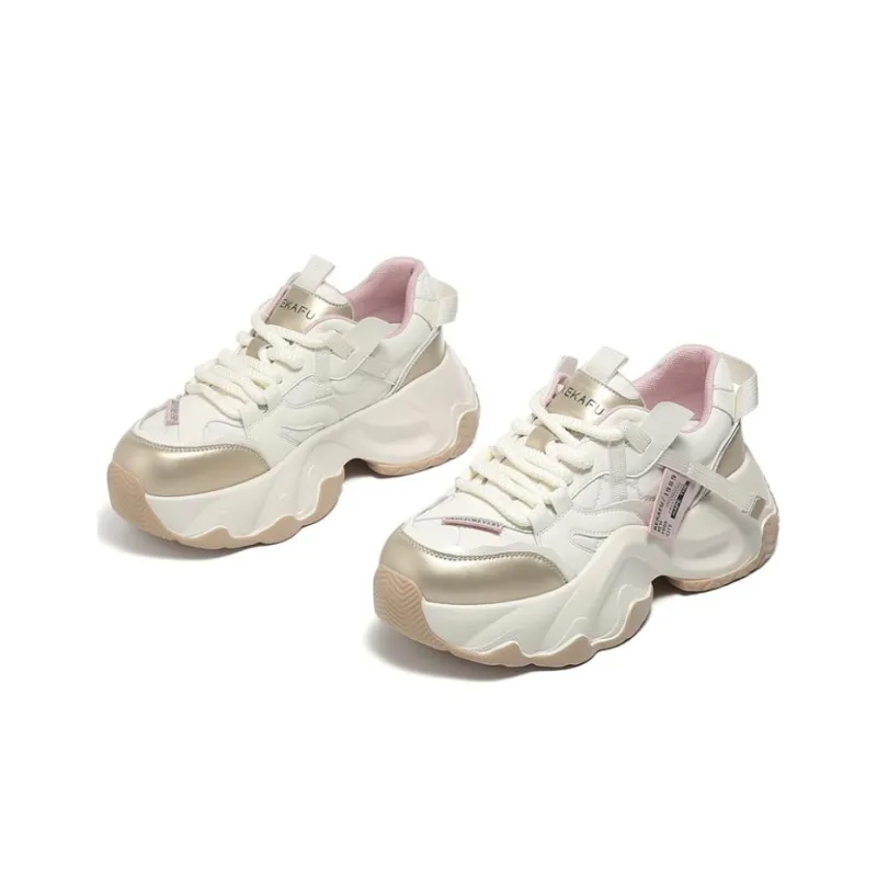 KEKAFU Height Increasing Low Top Chunky Sneakers Women's-11