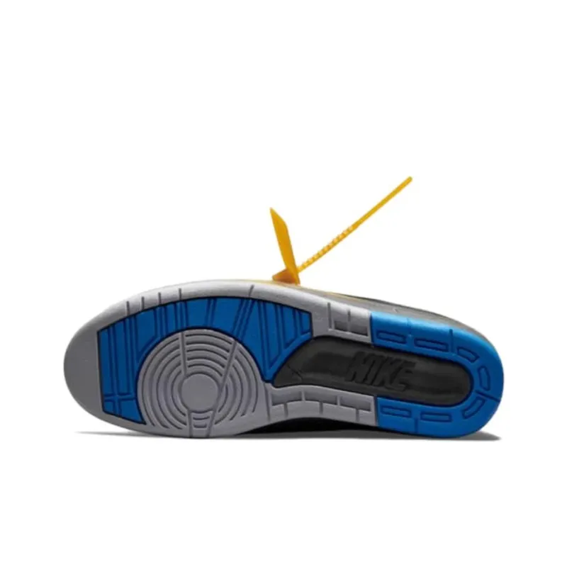 OFF WHITE X Jordan Air Jordan 2 Retro Low Black And Varsity Royal-5
