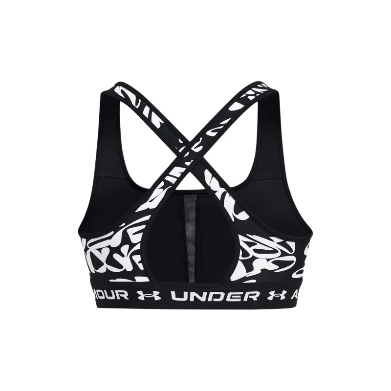 Under Armour® Mid Crossback Printed Sports Underwear Women's Black-1
