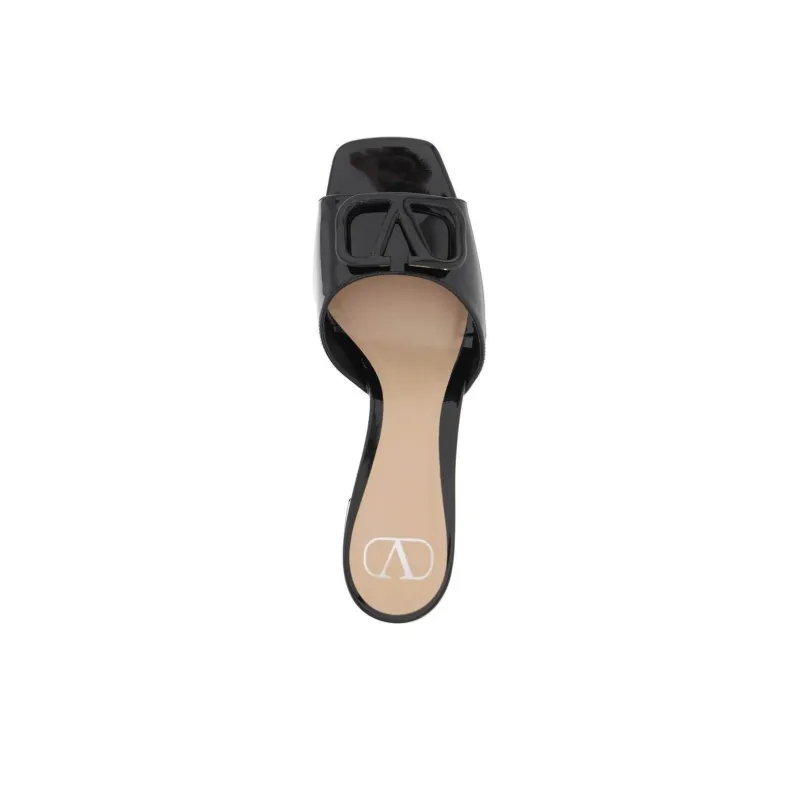Valentino Vlogo Slide Slippers Women's Black-3