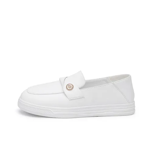 BAIJIHONG Casual Shoes Women's Low-Top White