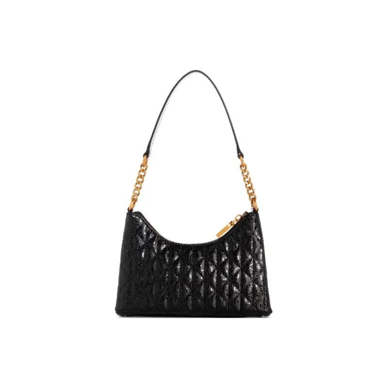 GUESS Leather Handbag Shoulder Bag Mini Women's Black-2
