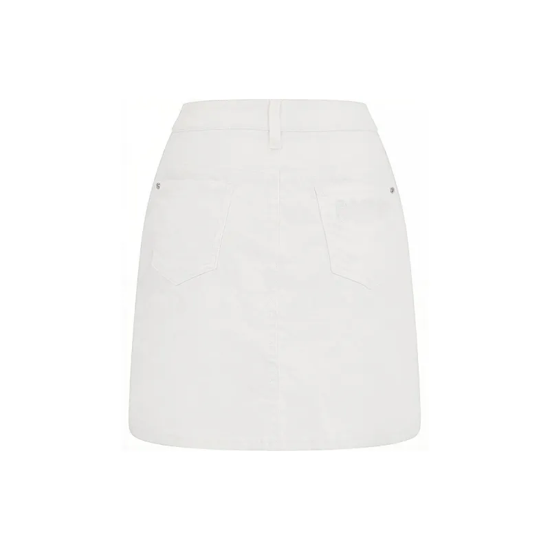 RARE Denim Short Skirts Women's White-1