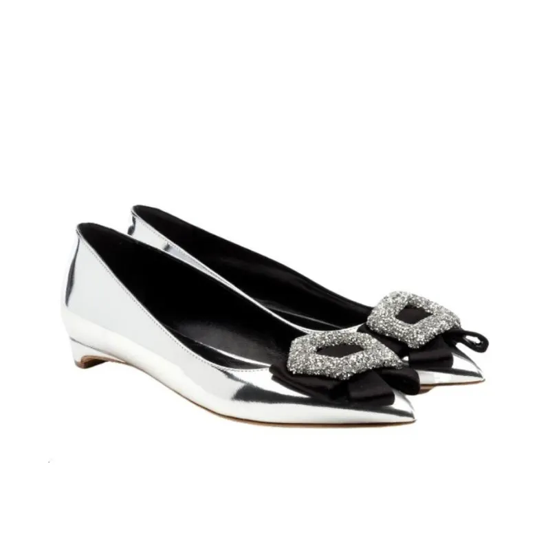 Rupert Sanderson Bedfa Crystal Bow Leather Pumps-2