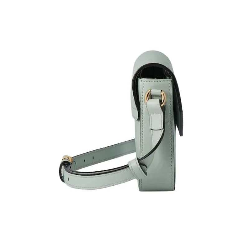 GUCCI Leather Crossbody Bag Shoulder Bag Women's Light Green-3