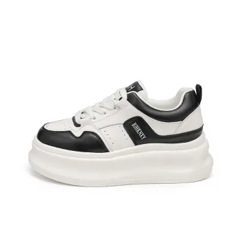 BAIJIHONG Skateboard Shoes Women's Low Top White/Black