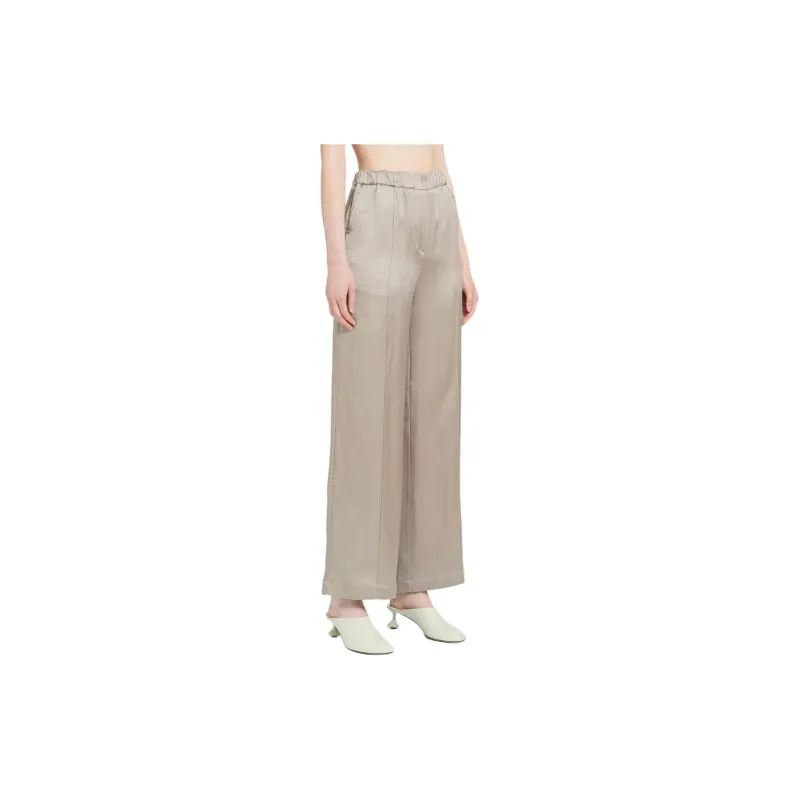 LOEWE Anagram embroidered Satin Trousers-2