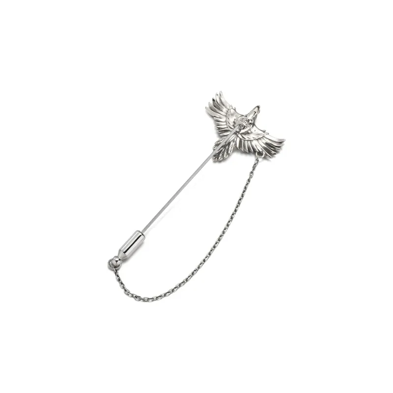 IDEAGEMER 925 Sterling Silver Brooches Men's-12