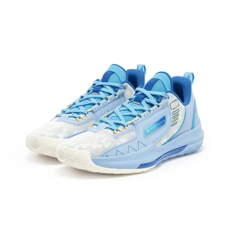 361° DVD Team Cushioning Anti Slip And Wear Resistant Low Top Basketball Shoes Men's Sky Blue-2