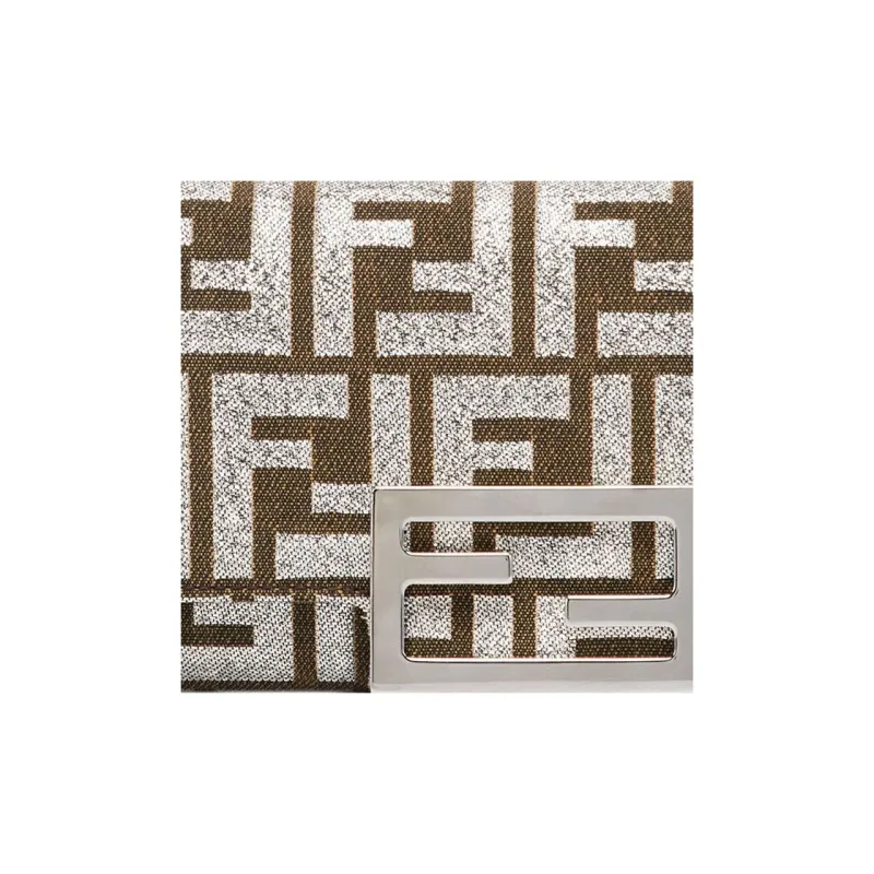 FENDI Baguette Jacquard Fabric Wallet Women's Brown-4