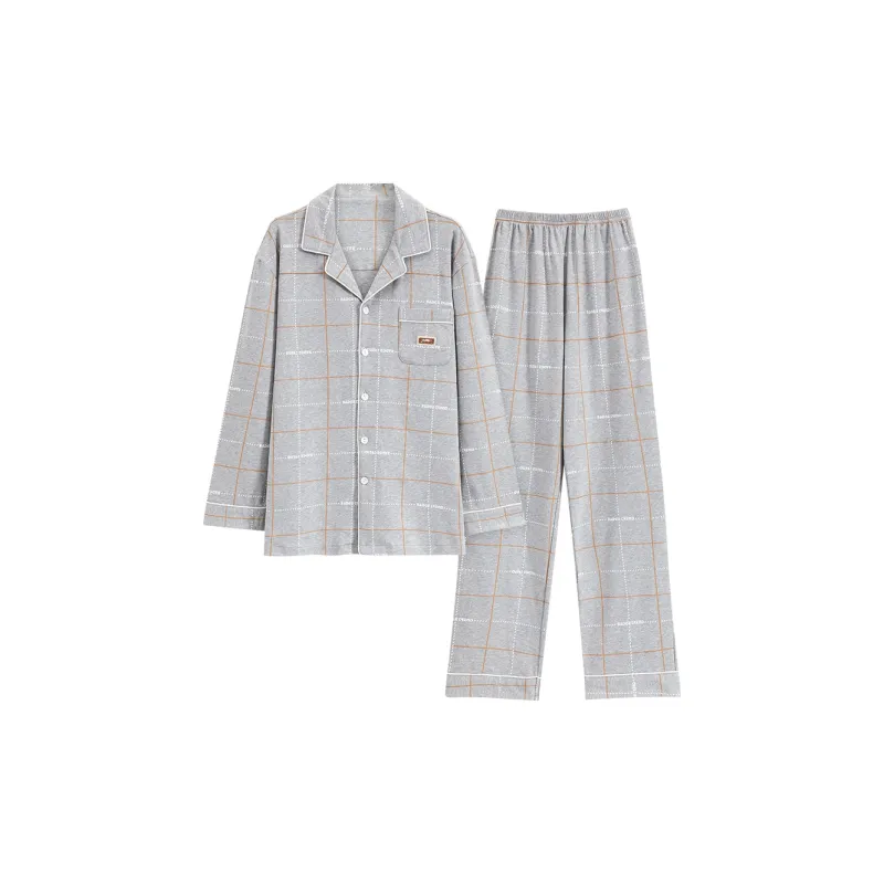 Mulong Family Pajama Set Men's Gray-0