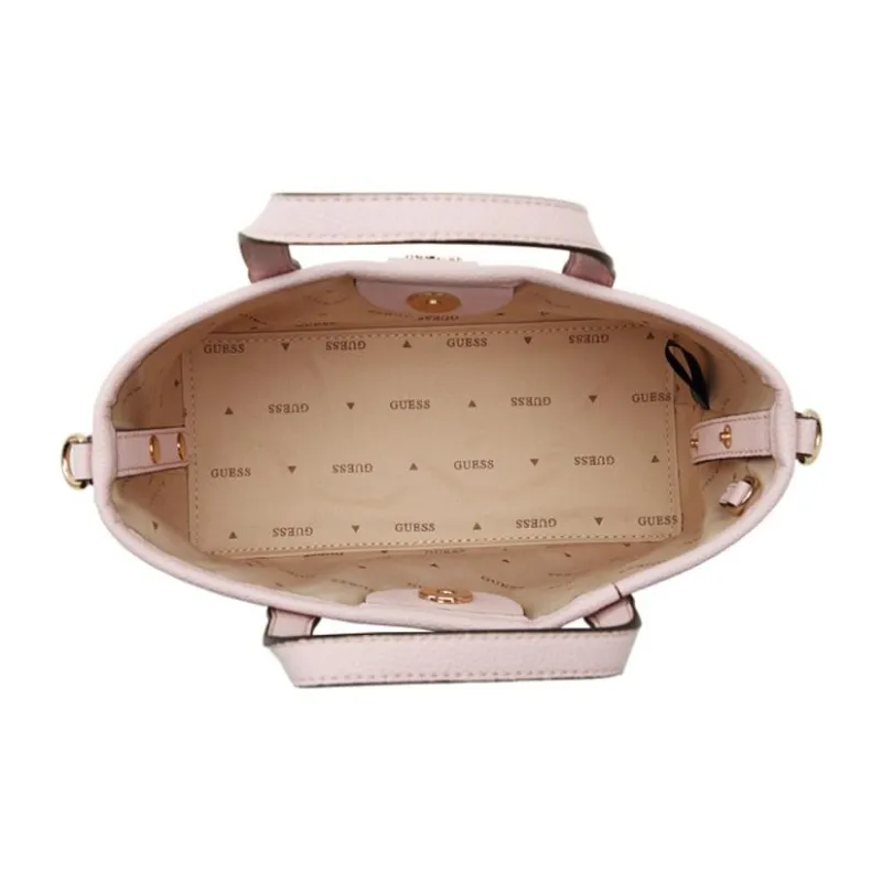 GUESS Artificial Leather Shoulder Bag, Crossbody Bag, Handbag Large Size Women's Pink-2