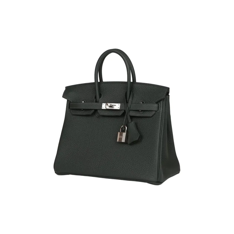 HERMES Birkin Togo Calfskin Birkin Bag Handbag Unisex 67 Vert Fonce Dark Green-1
