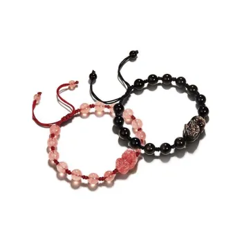 YOASOBI Obsidian Colored Glaze Jade Bracelets Unisex