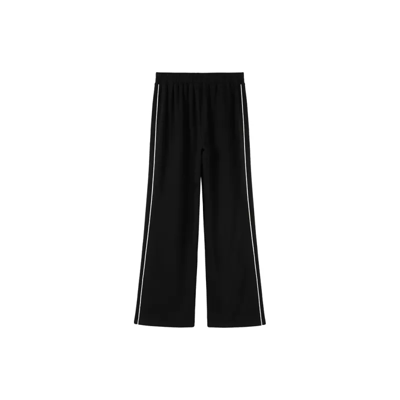 Luxury Casual Pants Women's Black Nutmeg Stripe-1