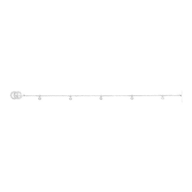GUCCI 18K White Gold, Diamond Bracelets Unisex Silver-2