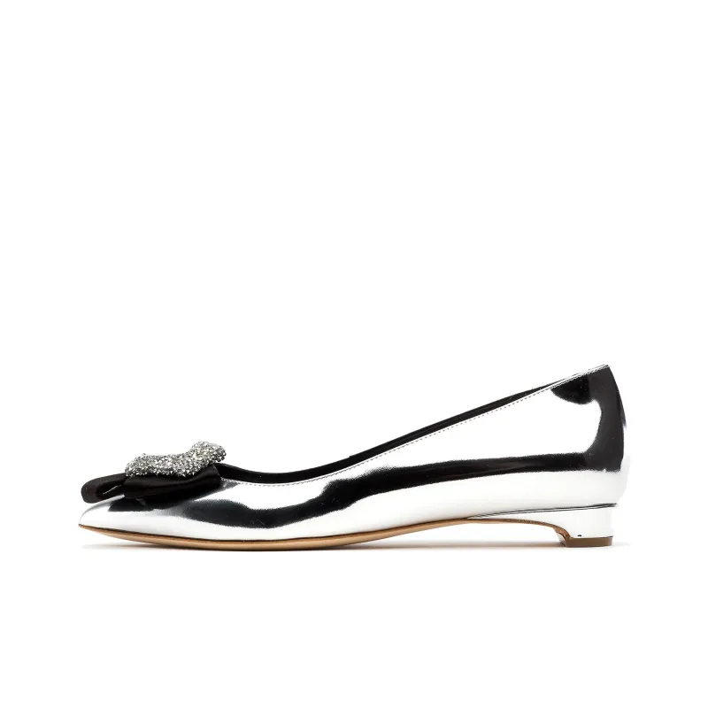 Rupert Sanderson Bedfa Crystal Bow Leather Pumps-0