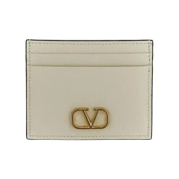 Valentino GARAVANI Leather Card Holder Women's Ivory