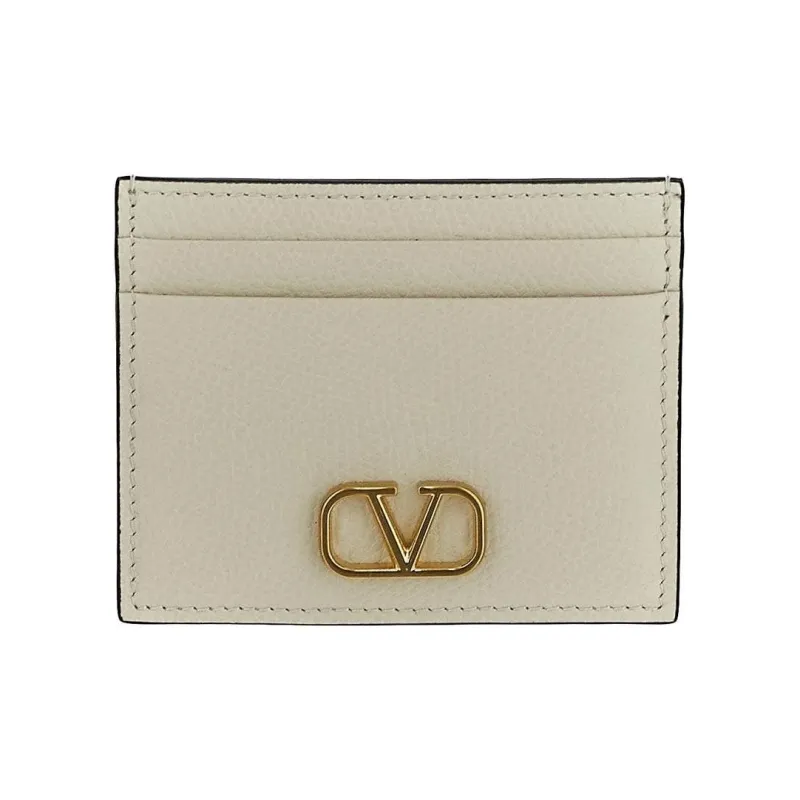 Valentino GARAVANI Leather Card Holder Women's Ivory-0